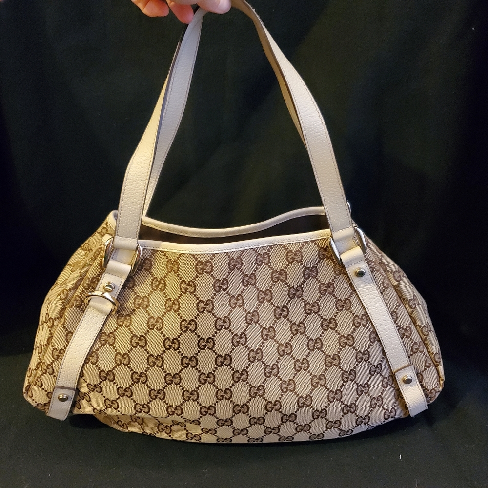 Gucci Pelham shoulder bag brown/beige canvas